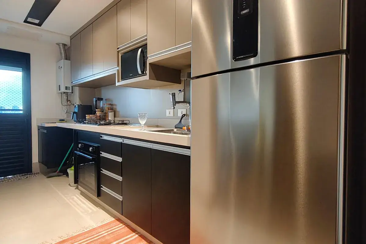 Cozinha planejada do apartamento de 67m²